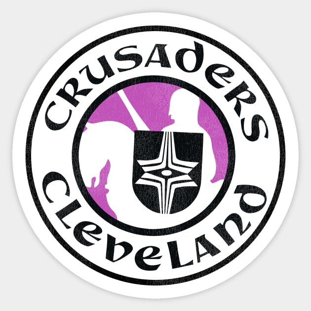 Defunct Cleveland Crusaders Hockey Team Sticker by Defunctland